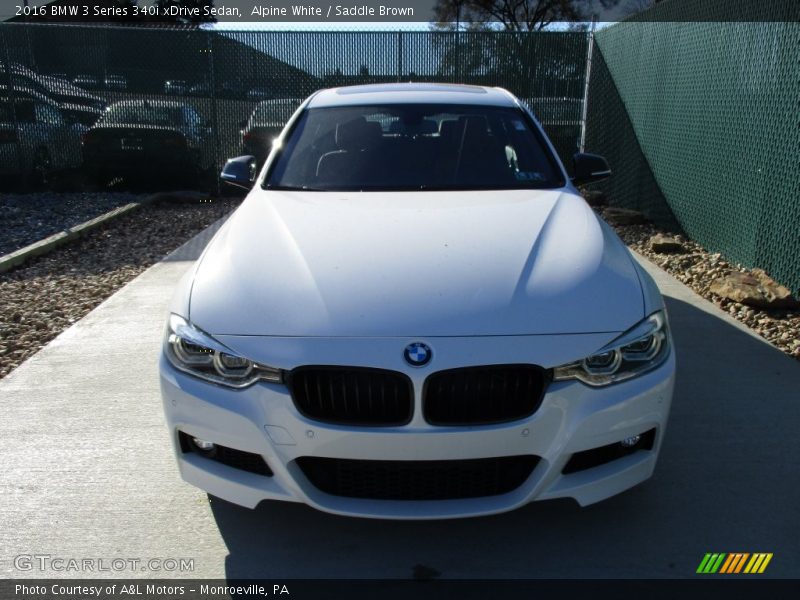 Alpine White / Saddle Brown 2016 BMW 3 Series 340i xDrive Sedan