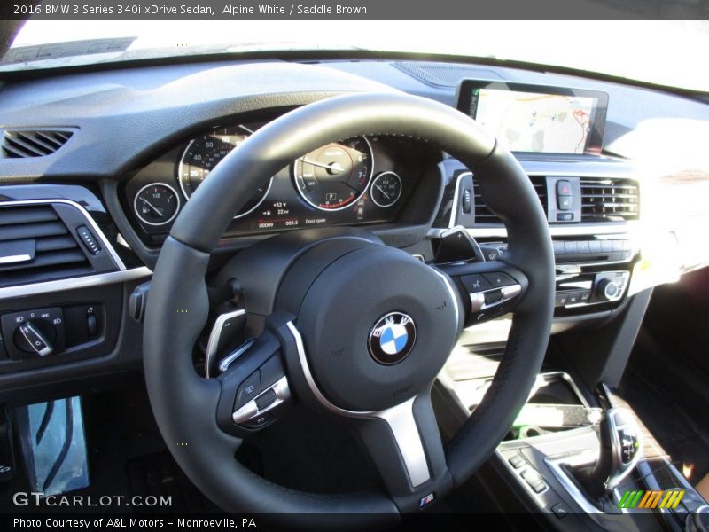 Alpine White / Saddle Brown 2016 BMW 3 Series 340i xDrive Sedan