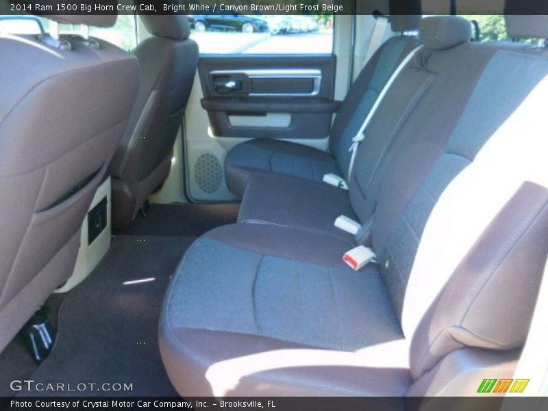 Bright White / Canyon Brown/Light Frost Beige 2014 Ram 1500 Big Horn Crew Cab
