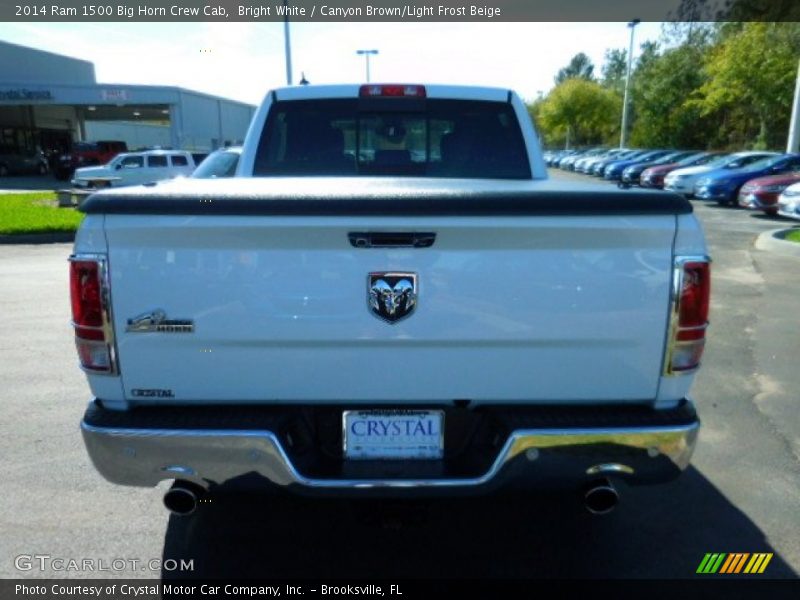 Bright White / Canyon Brown/Light Frost Beige 2014 Ram 1500 Big Horn Crew Cab