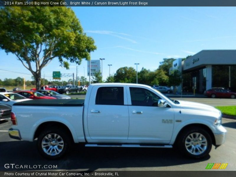 Bright White / Canyon Brown/Light Frost Beige 2014 Ram 1500 Big Horn Crew Cab