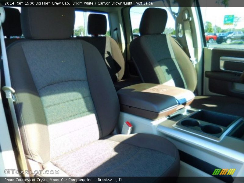 Bright White / Canyon Brown/Light Frost Beige 2014 Ram 1500 Big Horn Crew Cab