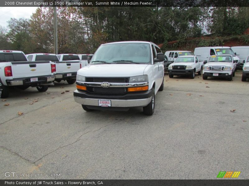 Summit White / Medium Pewter 2008 Chevrolet Express LS 3500 Passenger Van