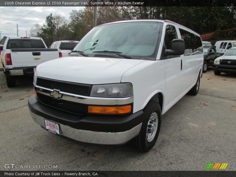 Summit White / Medium Pewter 2008 Chevrolet Express LS 3500 Passenger Van