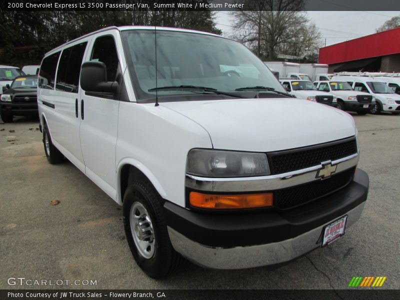 Summit White / Medium Pewter 2008 Chevrolet Express LS 3500 Passenger Van