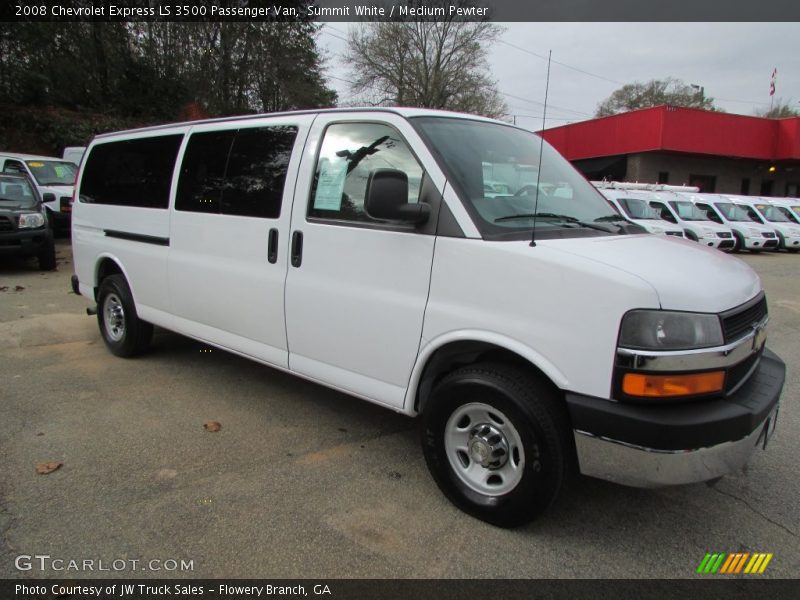 Summit White / Medium Pewter 2008 Chevrolet Express LS 3500 Passenger Van