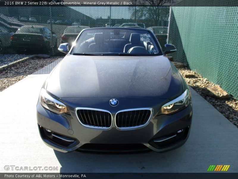 Mineral Grey Metallic / Black 2016 BMW 2 Series 228i xDrive Convertible