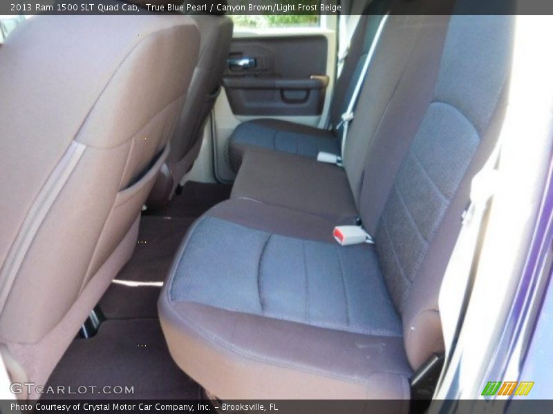 True Blue Pearl / Canyon Brown/Light Frost Beige 2013 Ram 1500 SLT Quad Cab