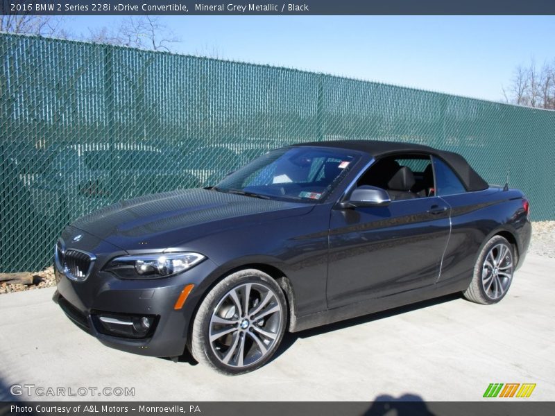 Mineral Grey Metallic / Black 2016 BMW 2 Series 228i xDrive Convertible