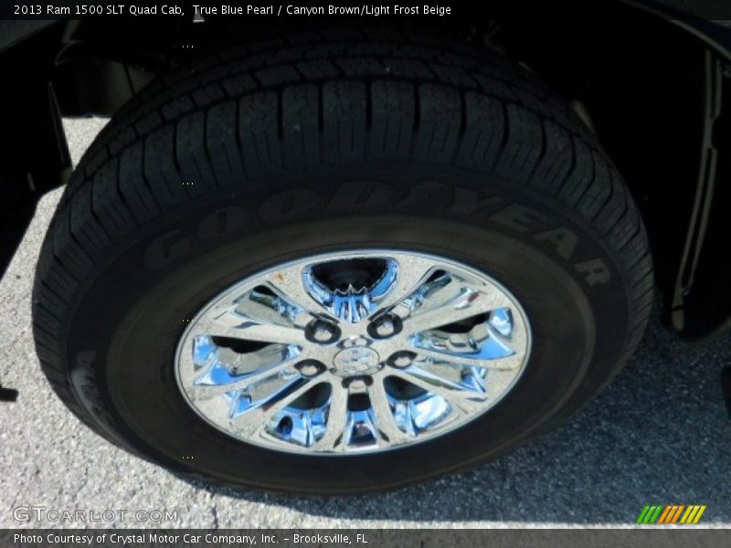 True Blue Pearl / Canyon Brown/Light Frost Beige 2013 Ram 1500 SLT Quad Cab
