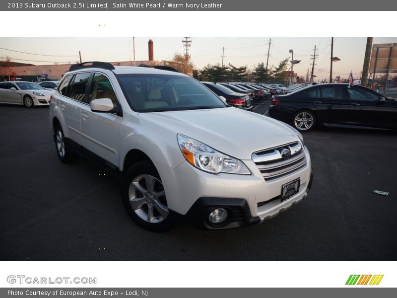 Satin White Pearl / Warm Ivory Leather 2013 Subaru Outback 2.5i Limited