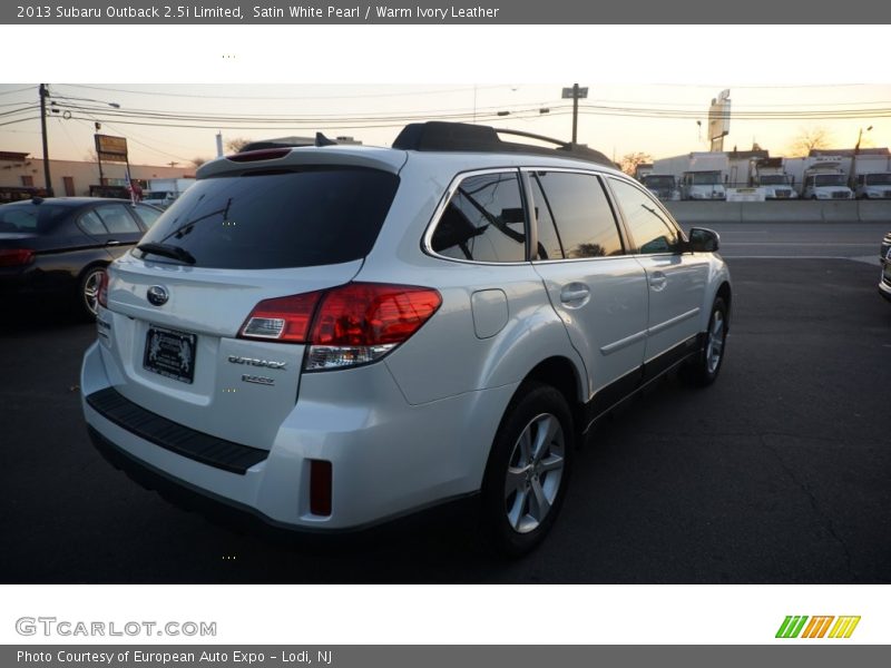 Satin White Pearl / Warm Ivory Leather 2013 Subaru Outback 2.5i Limited