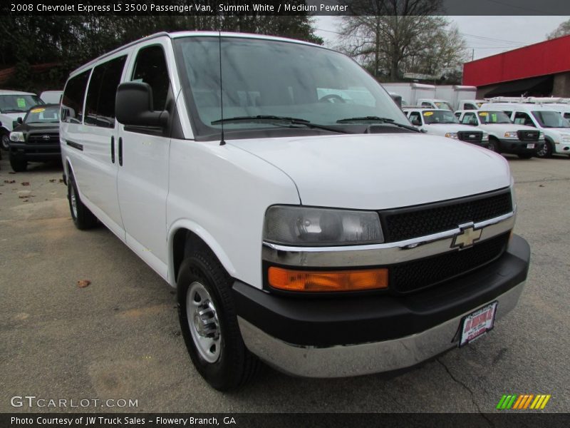 Summit White / Medium Pewter 2008 Chevrolet Express LS 3500 Passenger Van