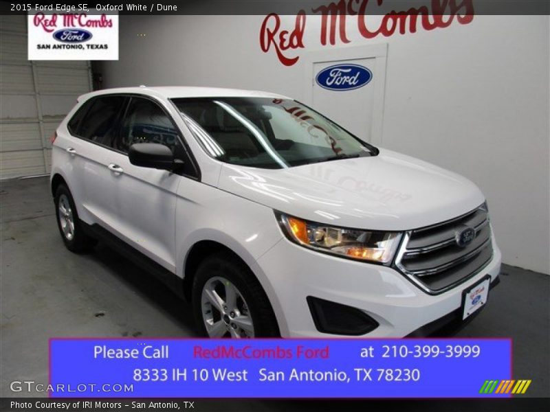 Oxford White / Dune 2015 Ford Edge SE