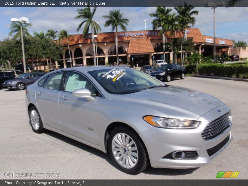 Ingot Silver Metallic / Dune 2015 Ford Fusion Energi SE