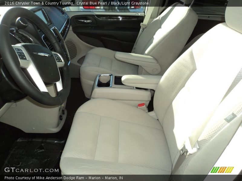 Crystal Blue Pearl / Black/Light Graystone 2016 Chrysler Town & Country Touring