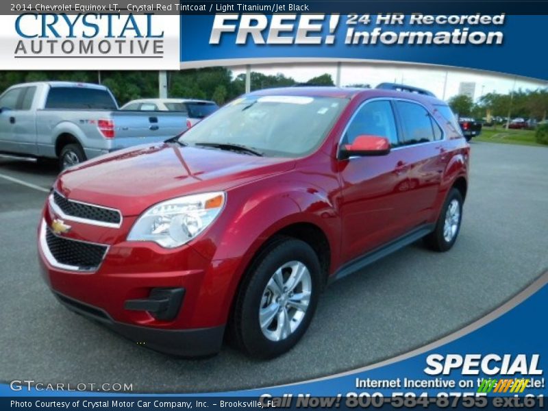 Crystal Red Tintcoat / Light Titanium/Jet Black 2014 Chevrolet Equinox LT