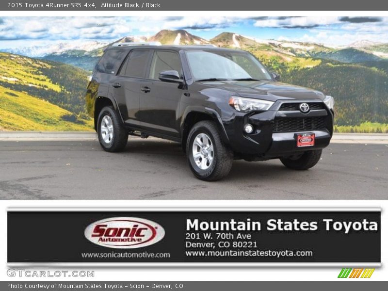 Attitude Black / Black 2015 Toyota 4Runner SR5 4x4
