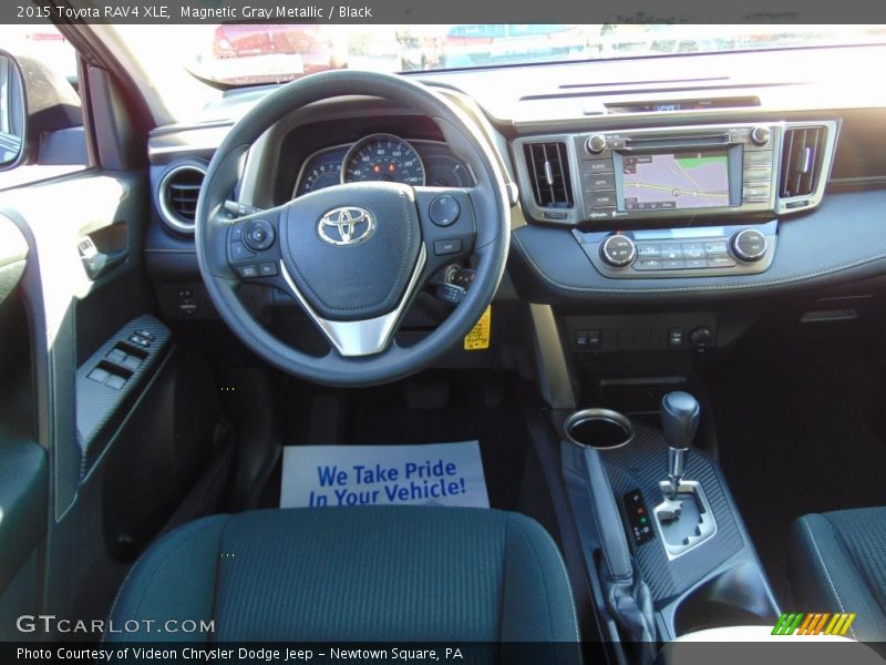 Magnetic Gray Metallic / Black 2015 Toyota RAV4 XLE