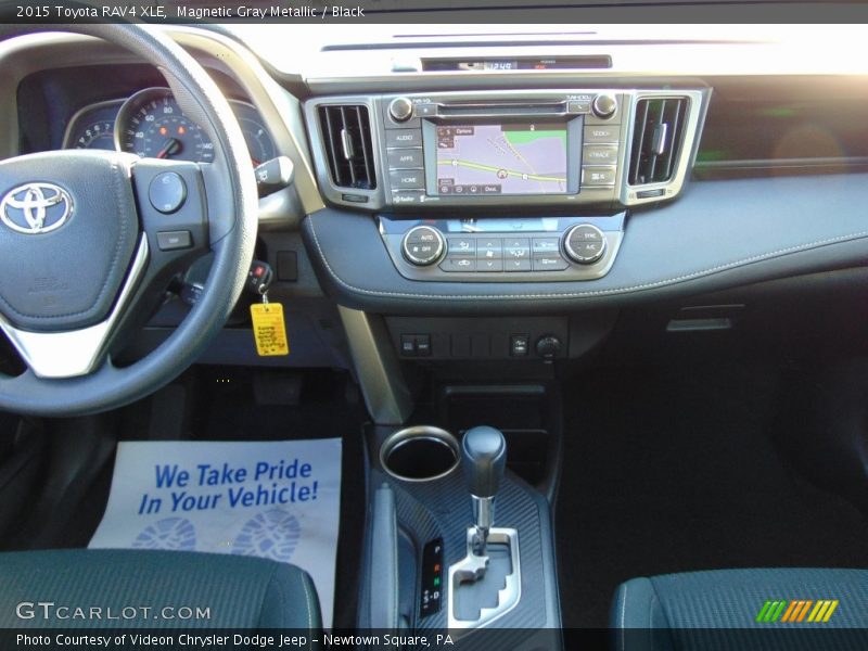 Magnetic Gray Metallic / Black 2015 Toyota RAV4 XLE