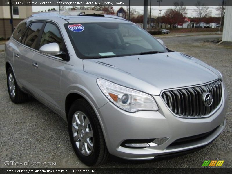 Champagne Silver Metallic / Ebony/Ebony 2015 Buick Enclave Leather