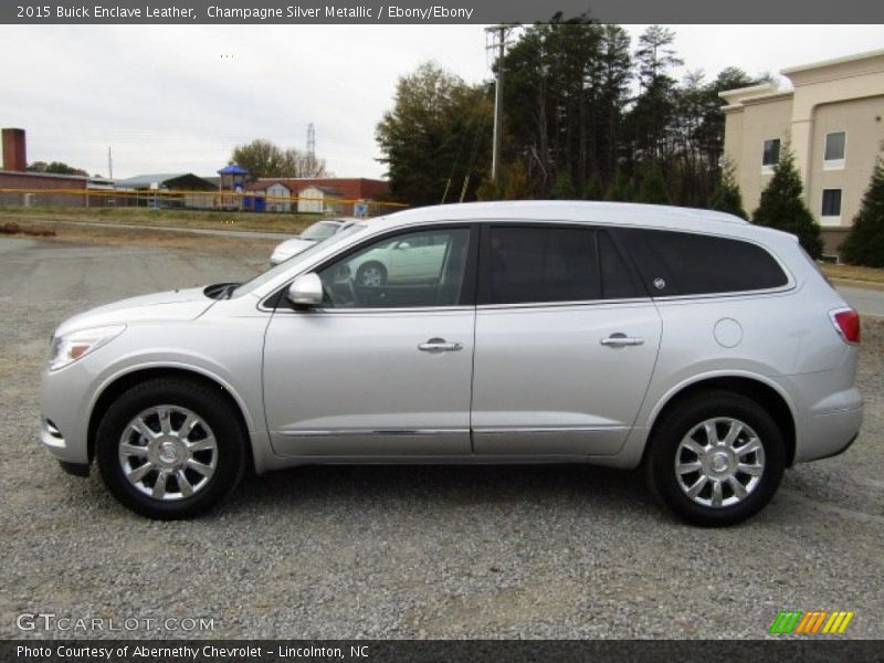 Champagne Silver Metallic / Ebony/Ebony 2015 Buick Enclave Leather