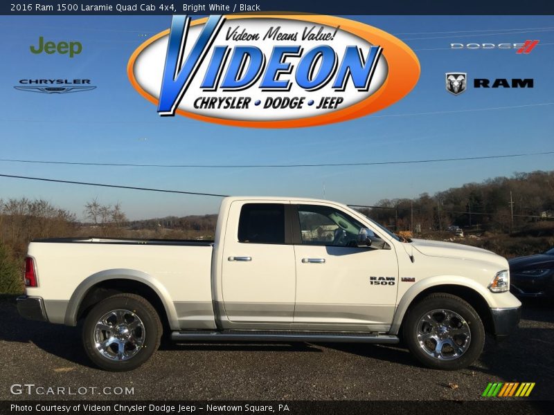 Bright White / Black 2016 Ram 1500 Laramie Quad Cab 4x4