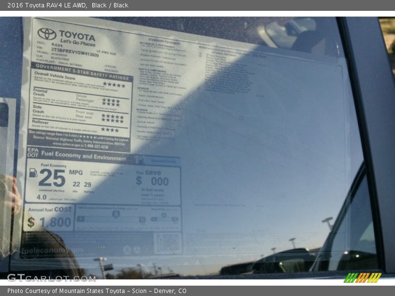 Black / Black 2016 Toyota RAV4 LE AWD