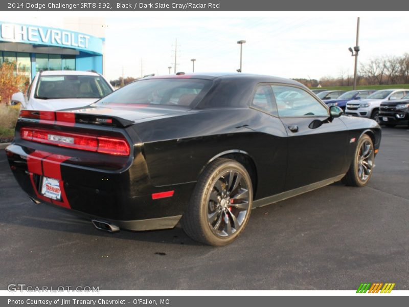 Black / Dark Slate Gray/Radar Red 2014 Dodge Challenger SRT8 392