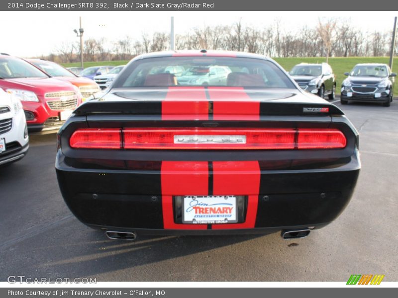 Black / Dark Slate Gray/Radar Red 2014 Dodge Challenger SRT8 392