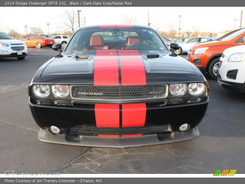 Black / Dark Slate Gray/Radar Red 2014 Dodge Challenger SRT8 392
