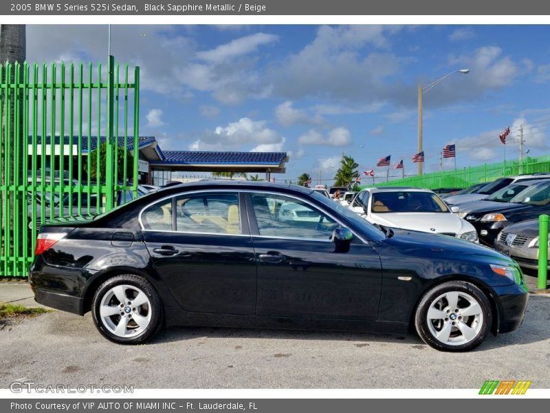 Black Sapphire Metallic / Beige 2005 BMW 5 Series 525i Sedan