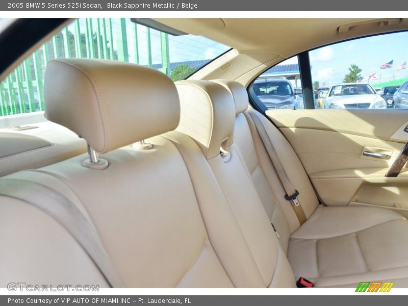 Black Sapphire Metallic / Beige 2005 BMW 5 Series 525i Sedan