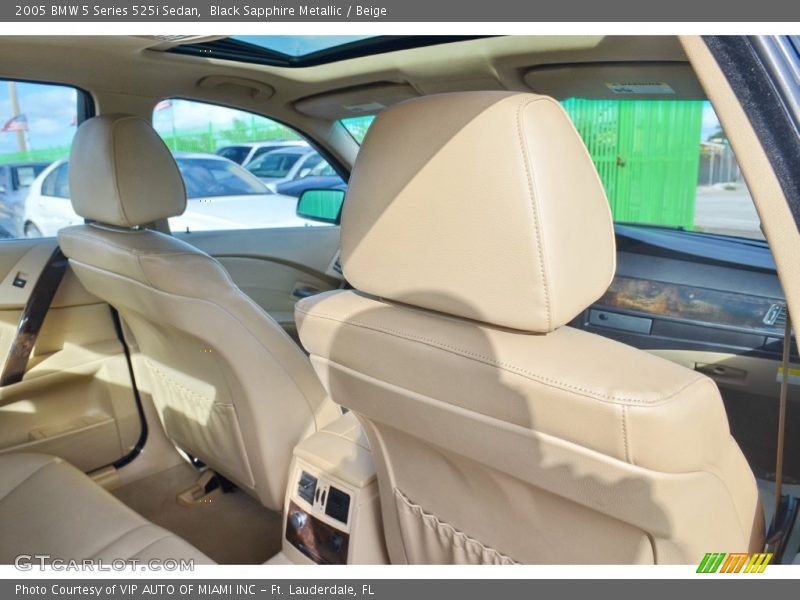 Black Sapphire Metallic / Beige 2005 BMW 5 Series 525i Sedan