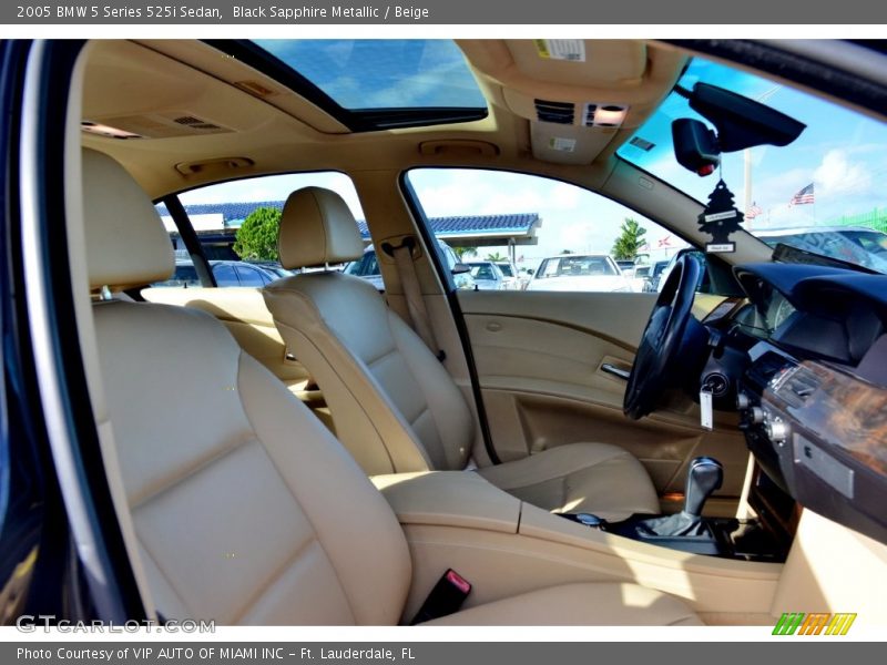 Black Sapphire Metallic / Beige 2005 BMW 5 Series 525i Sedan
