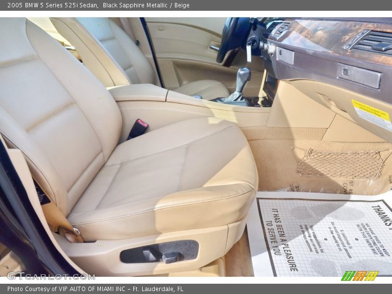 Black Sapphire Metallic / Beige 2005 BMW 5 Series 525i Sedan