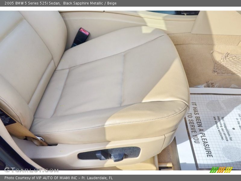 Black Sapphire Metallic / Beige 2005 BMW 5 Series 525i Sedan
