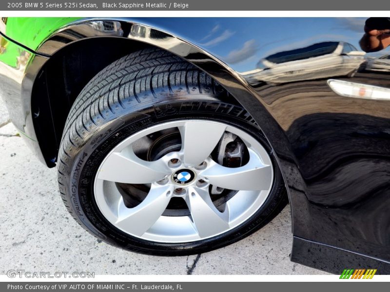 Black Sapphire Metallic / Beige 2005 BMW 5 Series 525i Sedan