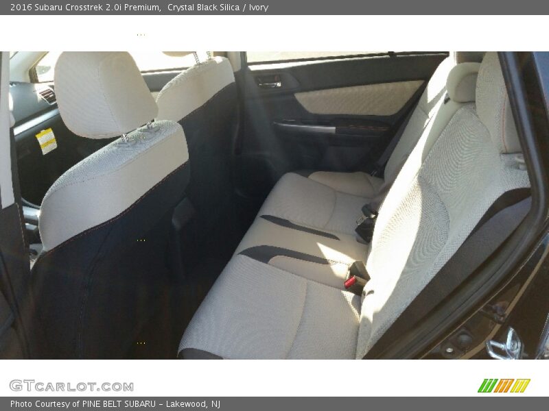Rear Seat of 2016 Crosstrek 2.0i Premium