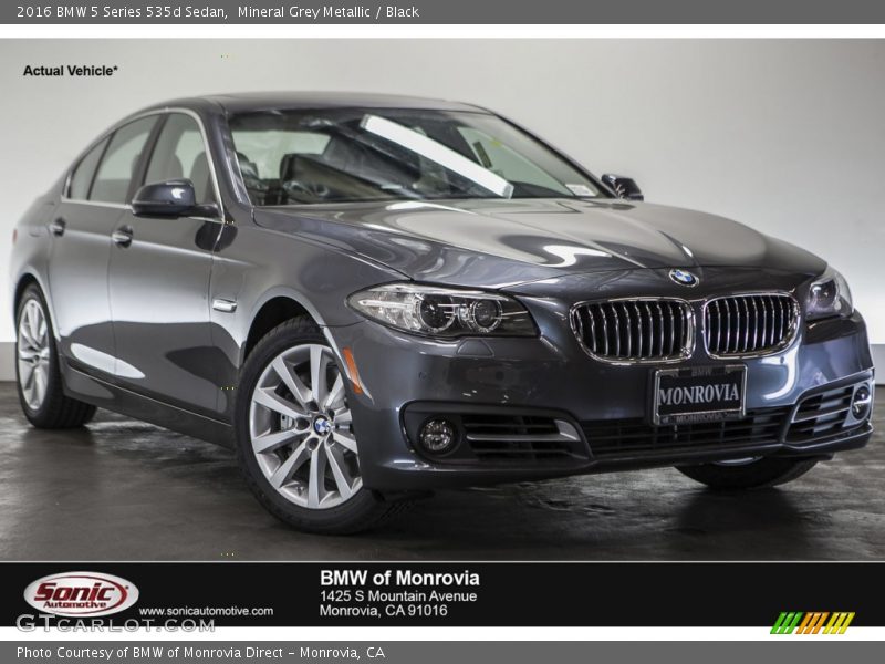 Mineral Grey Metallic / Black 2016 BMW 5 Series 535d Sedan