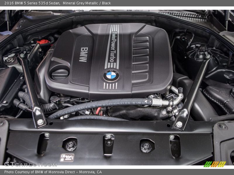 Mineral Grey Metallic / Black 2016 BMW 5 Series 535d Sedan