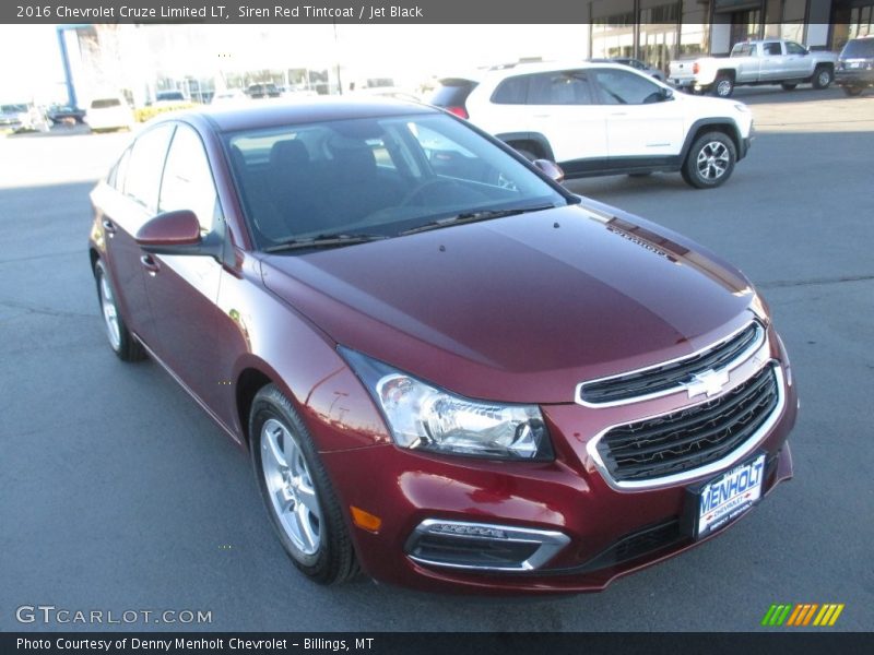 Siren Red Tintcoat / Jet Black 2016 Chevrolet Cruze Limited LT