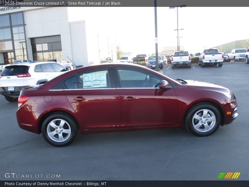 Siren Red Tintcoat / Jet Black 2016 Chevrolet Cruze Limited LT
