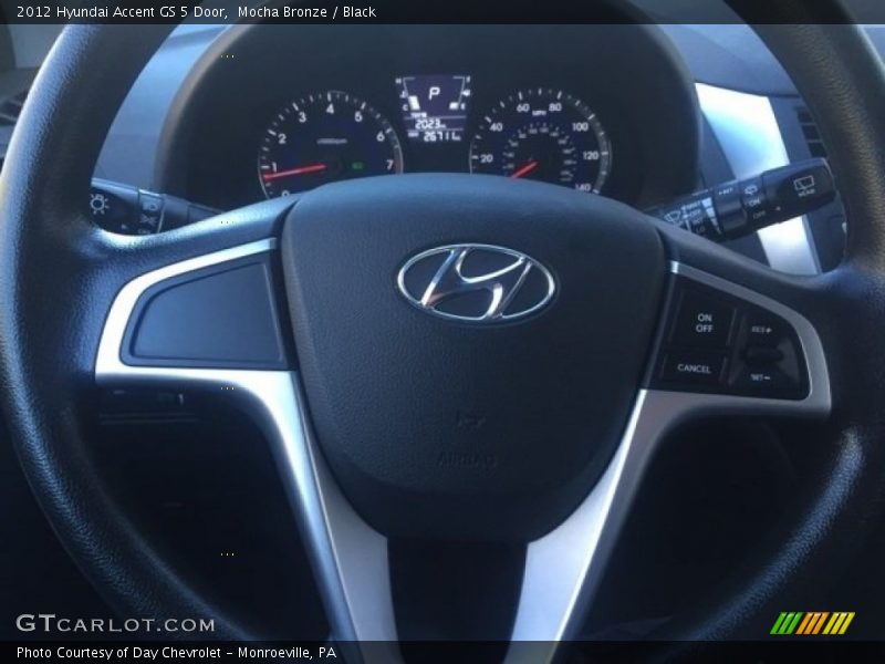 Mocha Bronze / Black 2012 Hyundai Accent GS 5 Door