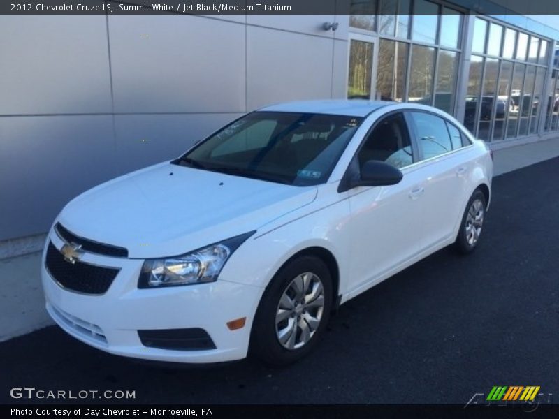 Summit White / Jet Black/Medium Titanium 2012 Chevrolet Cruze LS