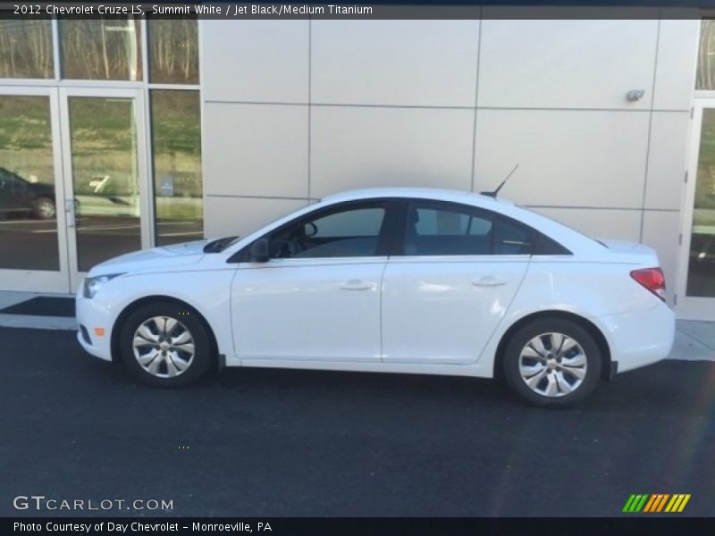 Summit White / Jet Black/Medium Titanium 2012 Chevrolet Cruze LS