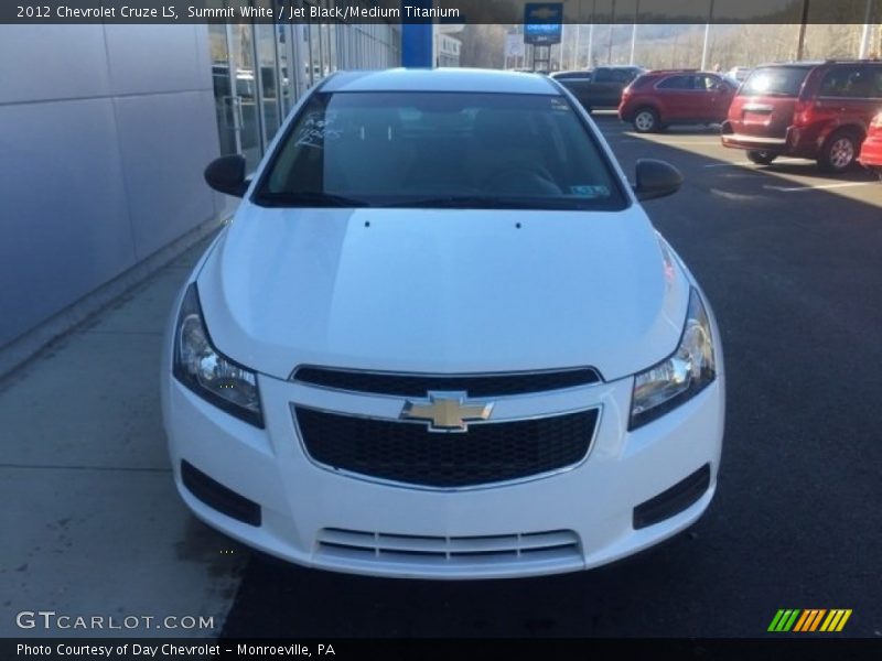 Summit White / Jet Black/Medium Titanium 2012 Chevrolet Cruze LS