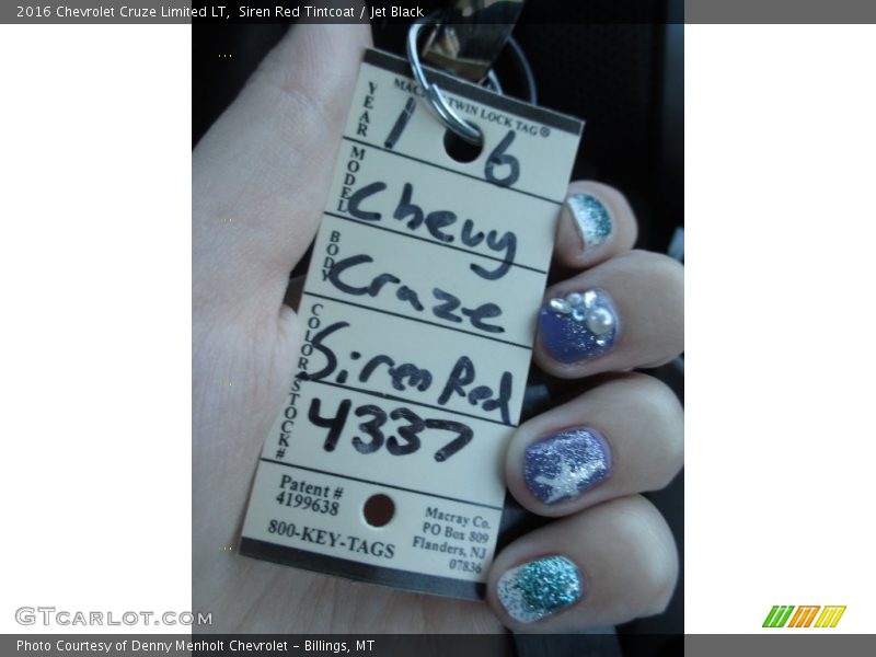 Siren Red Tintcoat / Jet Black 2016 Chevrolet Cruze Limited LT
