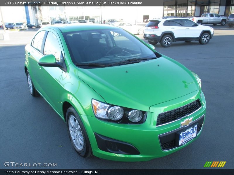 Dragon Green Metallic / Jet Black/Dark Titanium 2016 Chevrolet Sonic LT Sedan