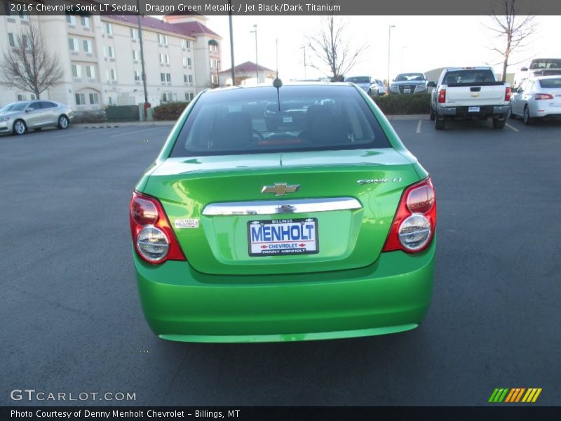 Dragon Green Metallic / Jet Black/Dark Titanium 2016 Chevrolet Sonic LT Sedan